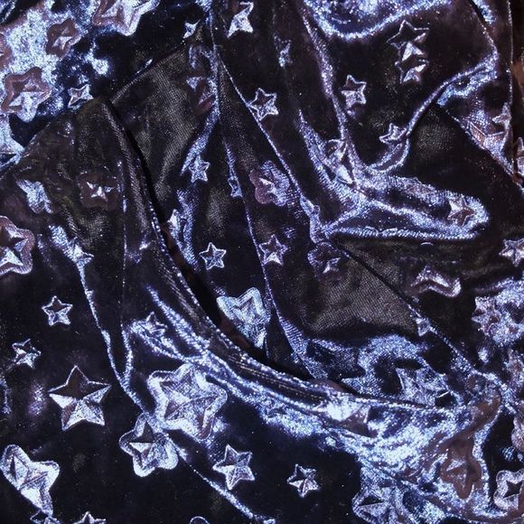 ModCloth Jessy B Navy Stars Velvet Skirt - Picture 3 of 4